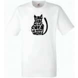 A macskákkal töltött idő... férfi rövid ujjú póló