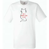 Macskákkal az élet..., life is better férfi rövid ujjú póló