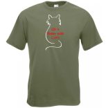 Macskákkal az élet..., life is better férfi rövid ujjú póló