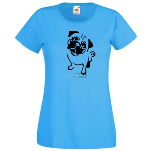 Mopsz, pug kutyus női rövid ujjú póló