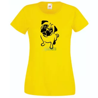 Mopsz, pug kutyus női rövid ujjú póló