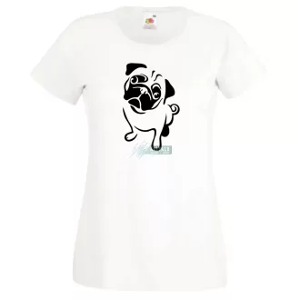Mopsz, pug kutyus női rövid ujjú póló