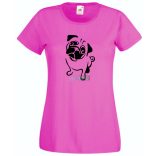 Mopsz, pug kutyus női rövid ujjú póló