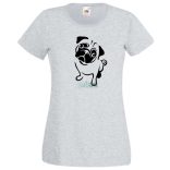 Mopsz, pug kutyus női rövid ujjú póló