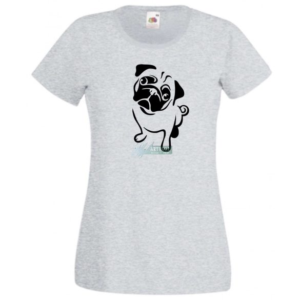 Mopsz, pug kutyus női rövid ujjú póló