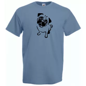 Pug, kedvenc eb, kutyus férfi rövid ujjú póló