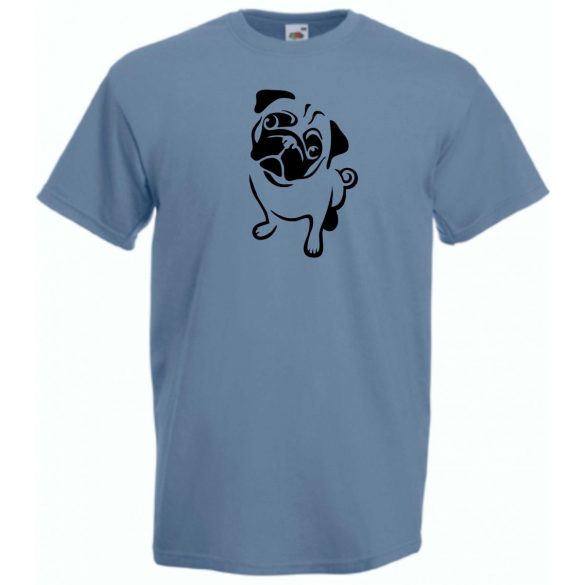 Pug, kedvenc eb, kutyus férfi rövid ujjú póló