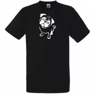 Pug, kedvenc eb, kutyus férfi rövid ujjú póló