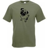 Pug, kedvenc eb, kutyus férfi rövid ujjú póló