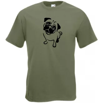Pug, kedvenc eb, kutyus férfi rövid ujjú póló