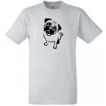 Pug, kedvenc eb, kutyus férfi rövid ujjú póló