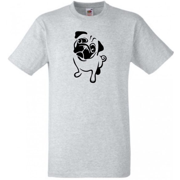 Pug, kedvenc eb, kutyus férfi rövid ujjú póló