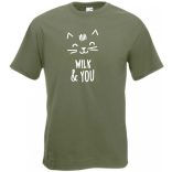 Milk and you, cicabarátoknak férfi rövid ujjú póló