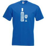 Bor és pohár, barátság. férfi rövid ujjú póló