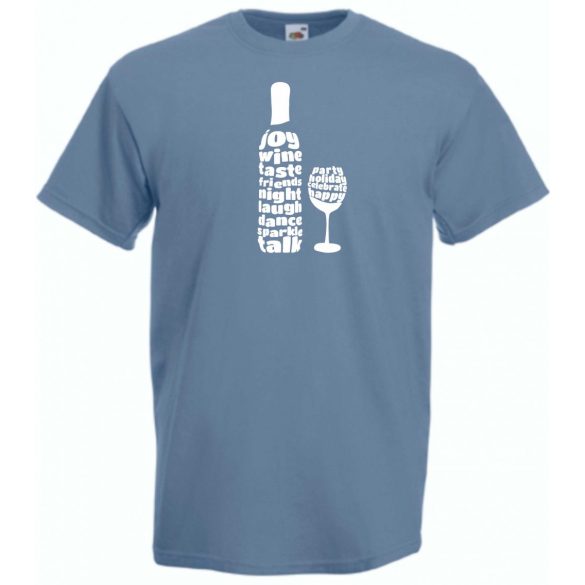 Bor és pohár, barátság. férfi rövid ujjú póló