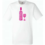 Bor és pohár, barátság. férfi rövid ujjú póló