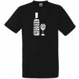 Bor és pohár, barátság. férfi rövid ujjú póló