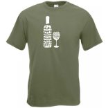 Bor és pohár, barátság. férfi rövid ujjú póló