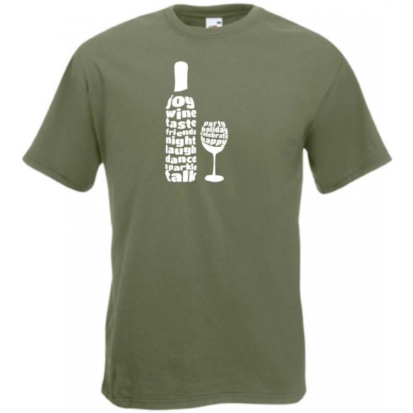 Bor és pohár, barátság. férfi rövid ujjú póló