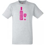 Bor és pohár, barátság. férfi rövid ujjú póló