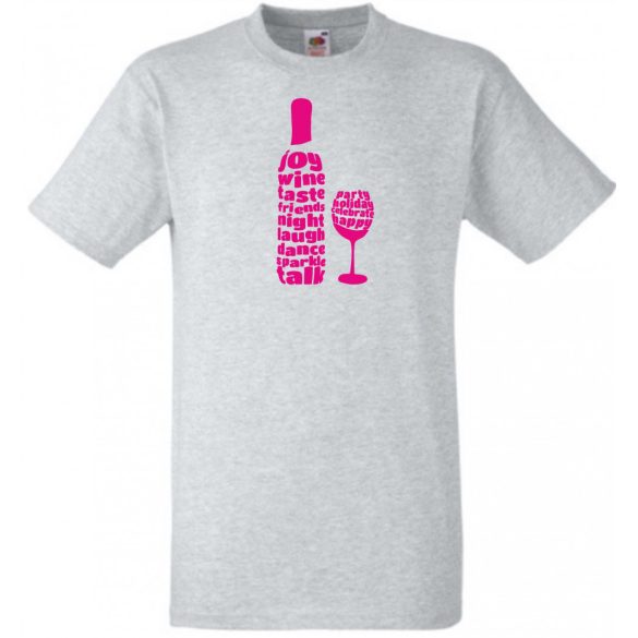 Bor és pohár, barátság. férfi rövid ujjú póló