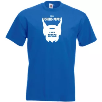   Az igazi horgászok szakállt viselnek, the real fishing pappas grow beards férfi rövid ujjú póló