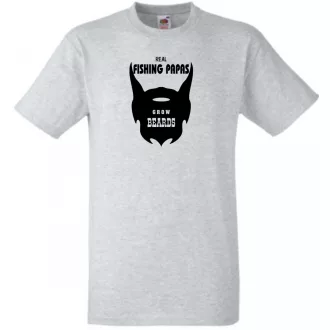   Az igazi horgászok szakállt viselnek, the real fishing pappas grow beards férfi rövid ujjú póló