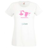 Gólya hozza..., babára várva női rövid ujjú póló