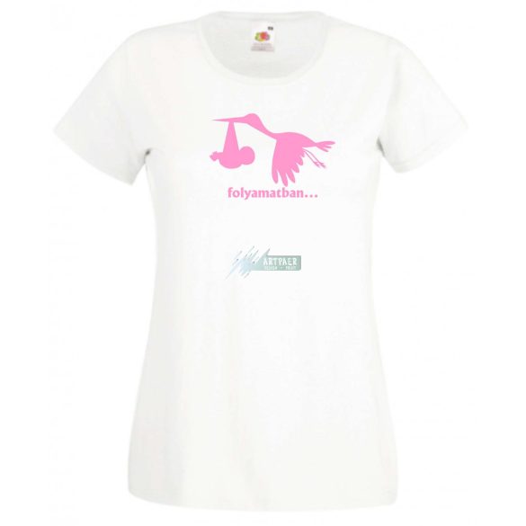 Gólya hozza..., babára várva női rövid ujjú póló