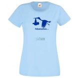 Gólya hozza..., babára várva női rövid ujjú póló