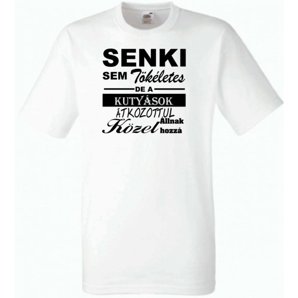 Senki sem tökéletes, de a kutyások... férfi rövid ujjú póló