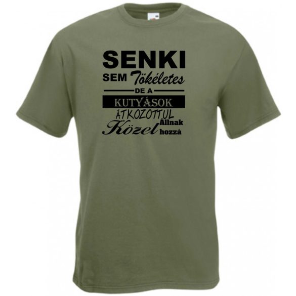 Senki sem tökéletes, de a kutyások... férfi rövid ujjú póló