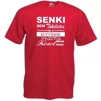   Senki sem tökéletes, de a kutyások... férfi rövid ujjú póló