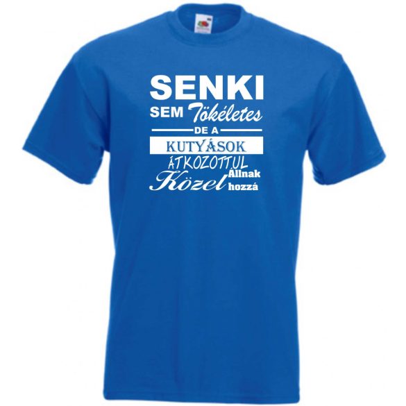 Senki sem tökéletes, de a kutyások... férfi rövid ujjú póló