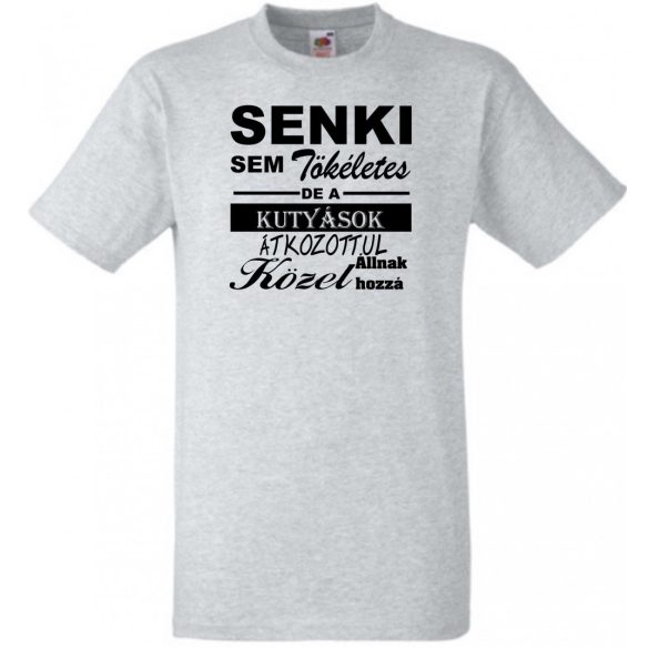 Senki sem tökéletes, de a kutyások... férfi rövid ujjú póló