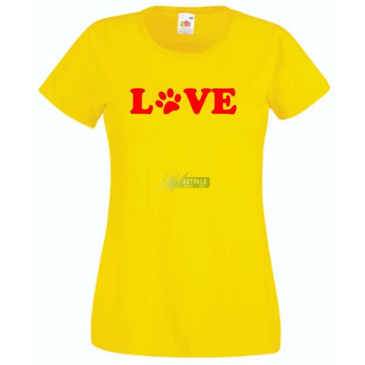 Mancs szerelem állatbarátoknak női rövid ujjú póló