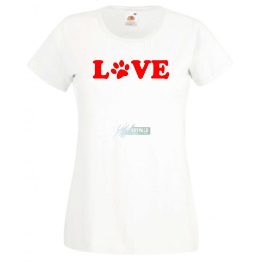 Mancs szerelem állatbarátoknak női rövid ujjú póló