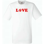 Love paw, mancs szerelem férfi rövid ujjú póló