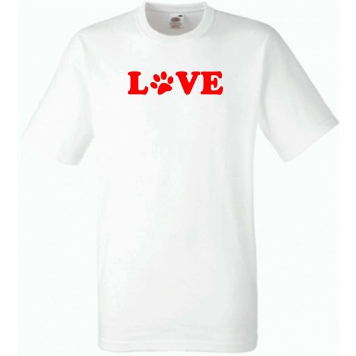 Love paw, mancs szerelem férfi rövid ujjú póló