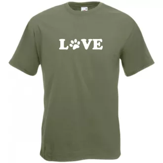 Love paw, mancs szerelem férfi rövid ujjú póló