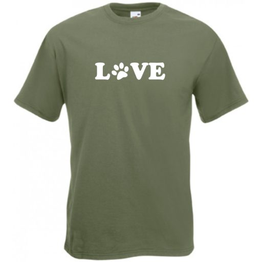 Love paw, mancs szerelem férfi rövid ujjú póló