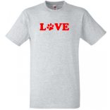 Love paw, mancs szerelem férfi rövid ujjú póló