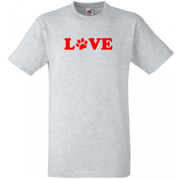 Love paw, mancs szerelem férfi rövid ujjú póló