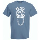 Több fogra van szükségünk - félelmetes dino fogmintás férfi rövid ujjú póló