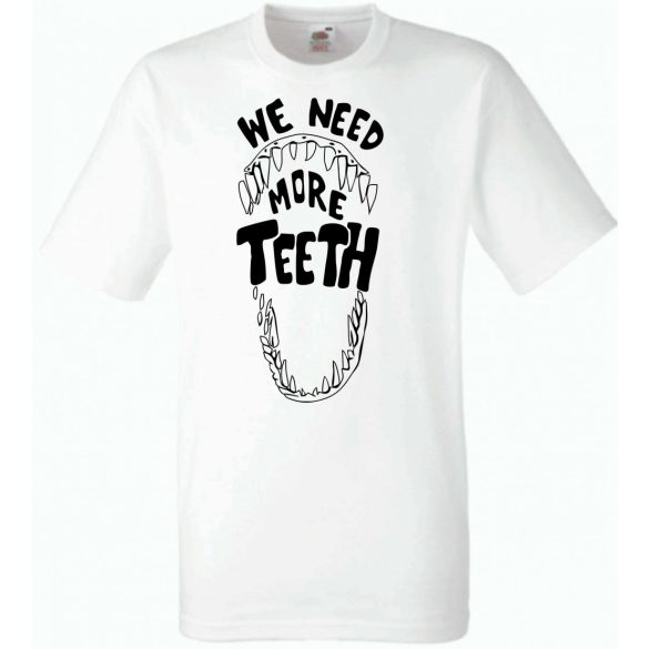 Több fogra van szükségünk - félelmetes dino fogmintás férfi rövid ujjú póló
