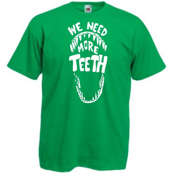 Több fogra van szükségünk - félelmetes dino fogmintás férfi rövid ujjú póló