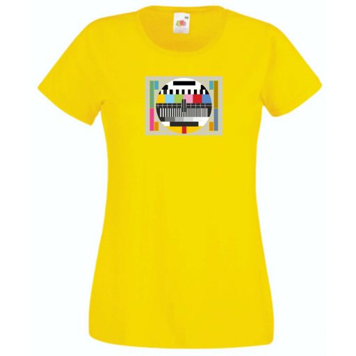 Monoscope, Test pattern, TV adáskezdő minta, Bazinga női rövid ujjú póló