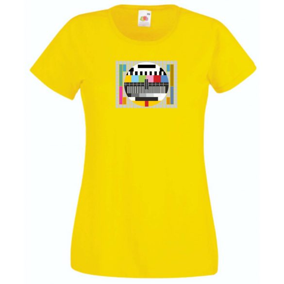 Monoscope, Test pattern, TV adáskezdő minta, Bazinga női rövid ujjú póló