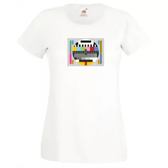   Monoscope, Test pattern, TV adáskezdő minta, Bazinga női rövid ujjú póló
