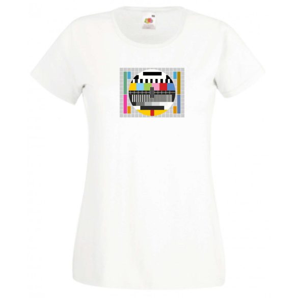 Monoscope, Test pattern, TV adáskezdő minta, Bazinga női rövid ujjú póló